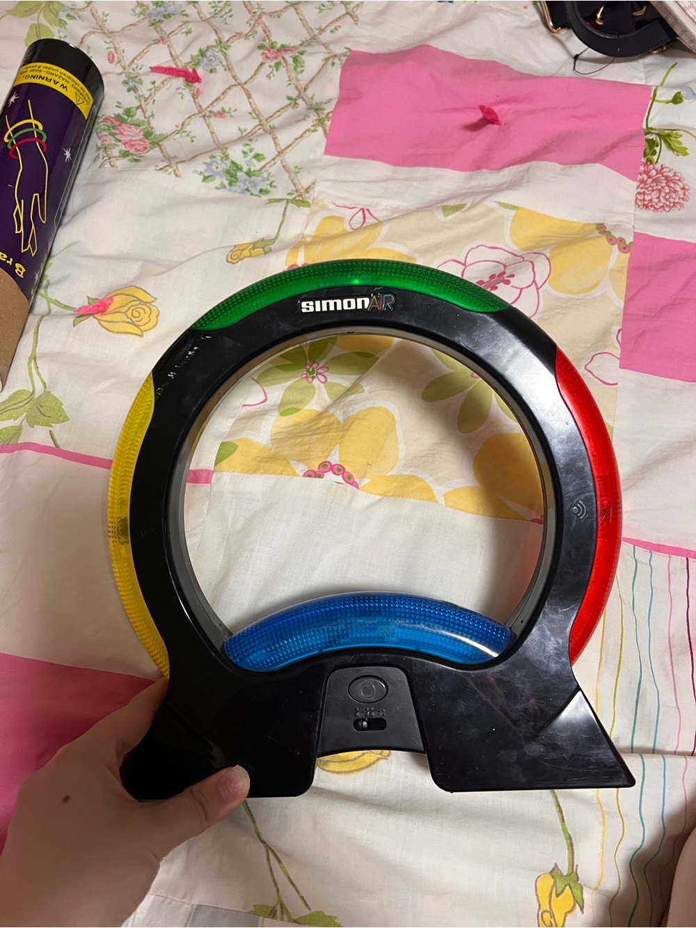 Kids Electronic Memory Game - Black with Red, Blue, Green, Yellow Panels